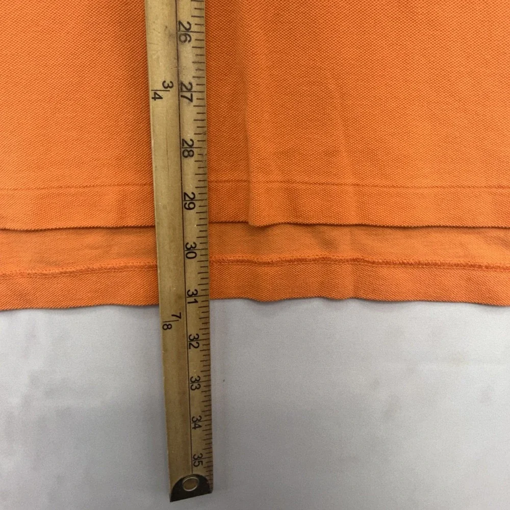 Polo Ralph Lauren Mens M Orange Mercerized Pima Mesh Big Pony Polo Shirt
